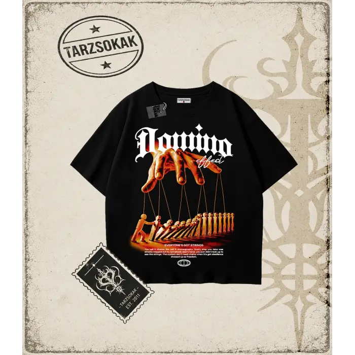 DOMINO Oversize Unisex Tişört