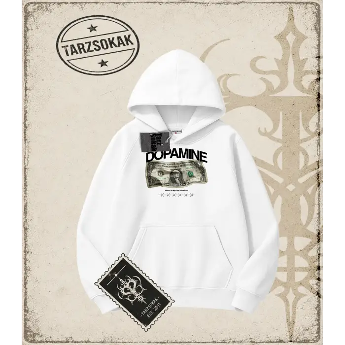 DOPAMINE Oversize Unisex Kapşonlu Sweatshirt