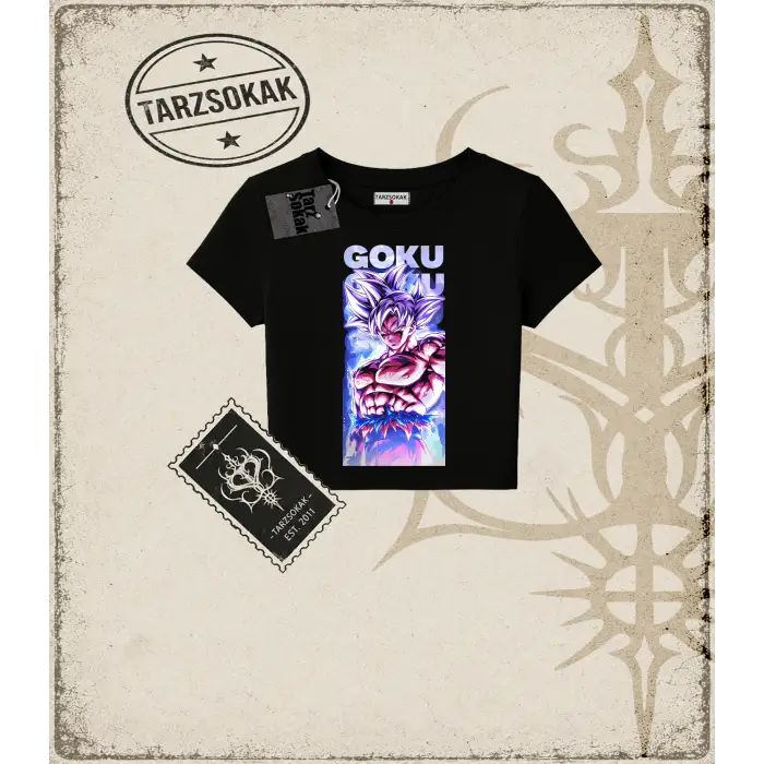 Dragon Ball Anime Baskılı Kadın Baby Tee