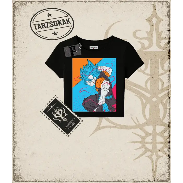 Dragon Ball Anime Baskılı Kadın Baby Tee