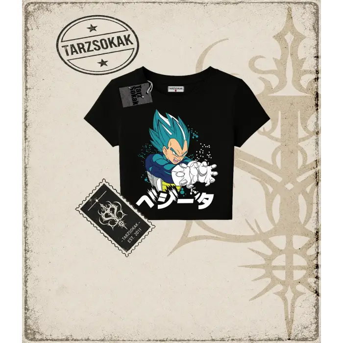 Dragon Ball Anime Baskılı Kadın Baby Tee