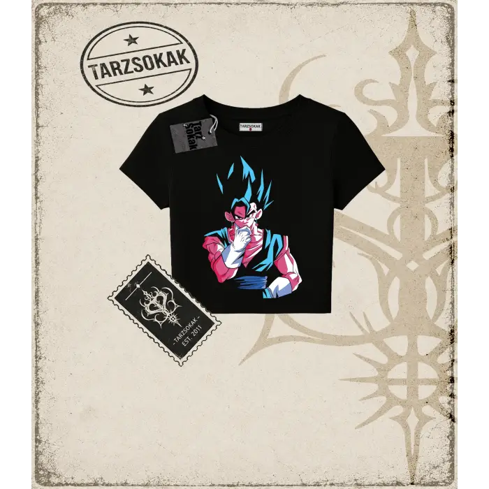 Dragon Ball Anime Baskılı Kadın Baby Tee