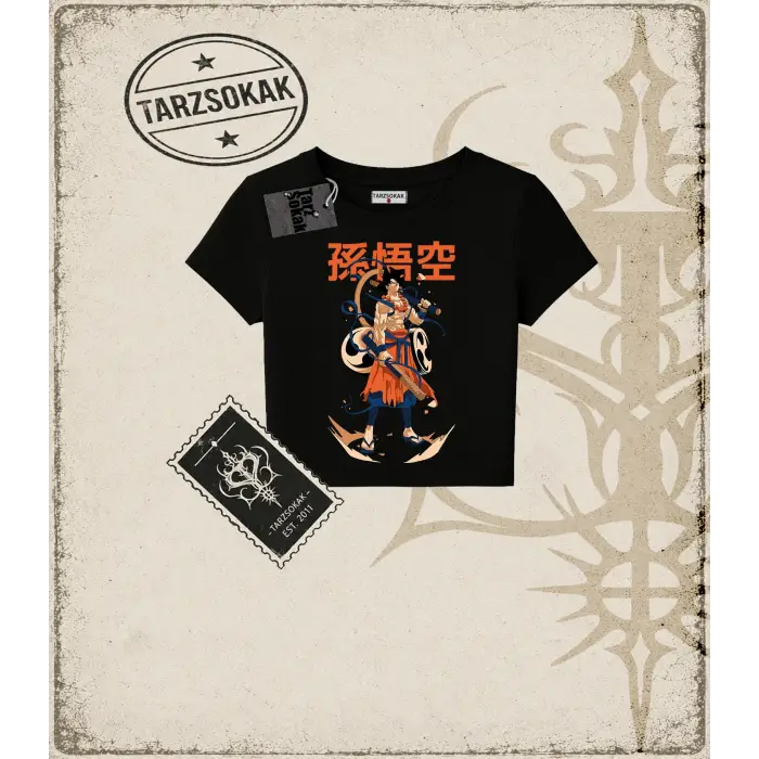 Dragon Ball Anime Baskılı Kadın Baby Tee