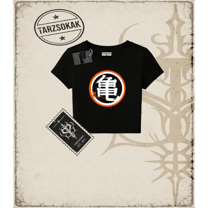 Dragon Ball Anime Baskılı Kadın Baby Tee