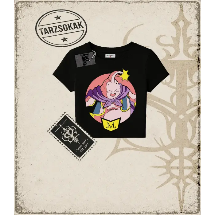 Dragon Ball Anime Baskılı Kadın Baby Tee