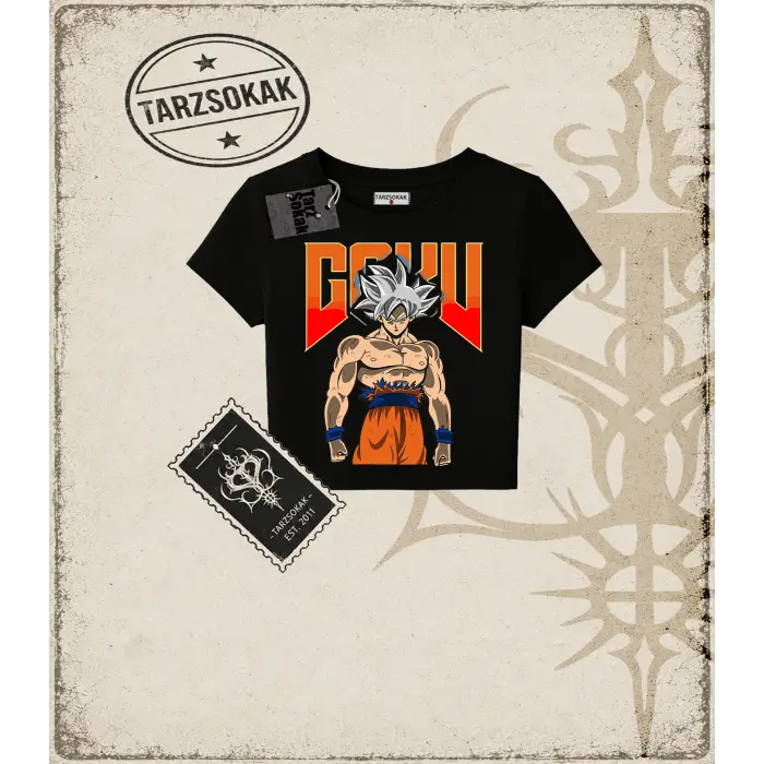 Dragon Ball Anime Baskılı Kadın Baby Tee