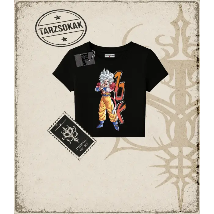 Dragon Ball Anime Baskılı Kadın Baby Tee