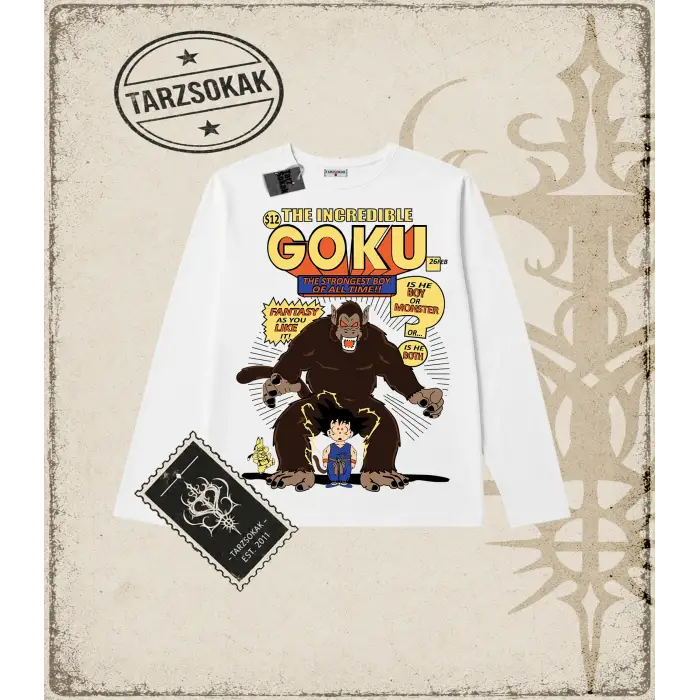 Dragon Ball Anime Baskılı Long Sleeve