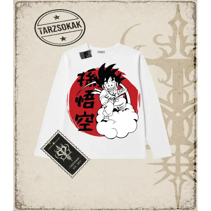 Dragon Ball Anime Baskılı Long Sleeve