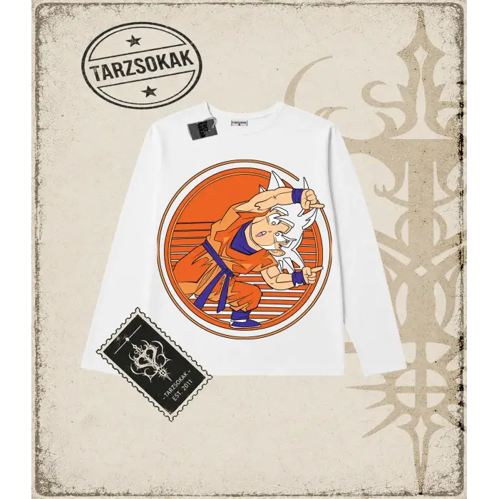 Dragon Ball Anime Baskılı Long Sleeve