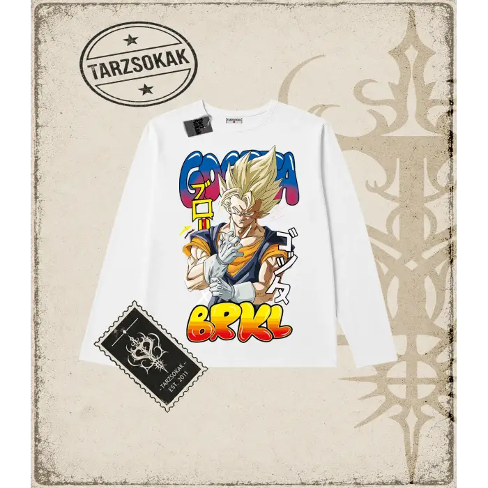 Dragon Ball Anime Baskılı Long Sleeve