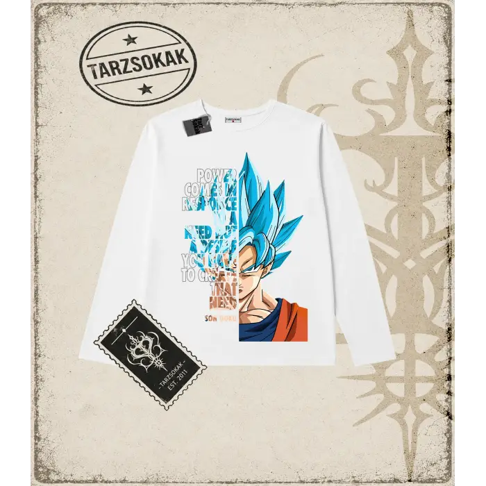 Dragon Ball Anime Baskılı Long Sleeve