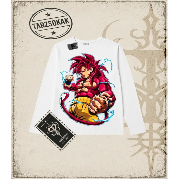 Dragon Ball Anime Baskılı Long Sleeve
