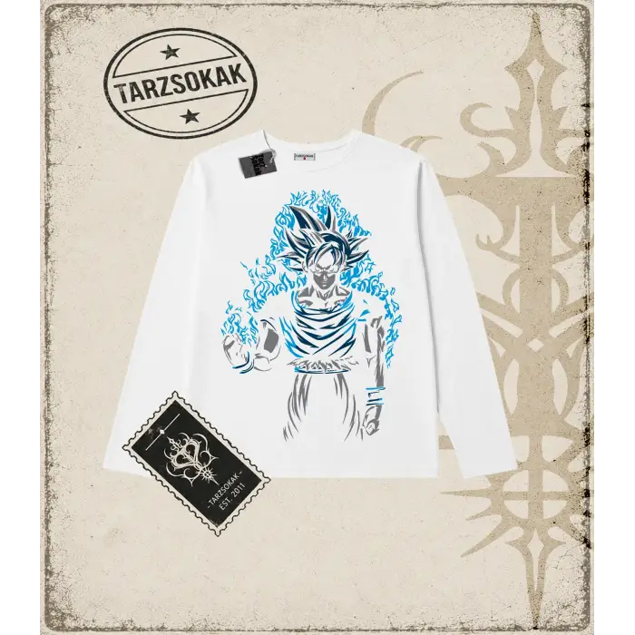 Dragon Ball Anime Baskılı Long Sleeve