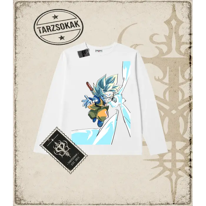 Dragon Ball Anime Baskılı Long Sleeve