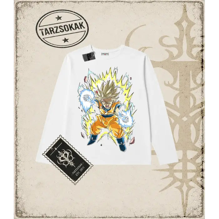 Dragon Ball Anime Baskılı Long Sleeve