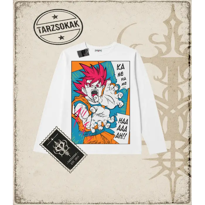 Dragon Ball Anime Baskılı Long Sleeve