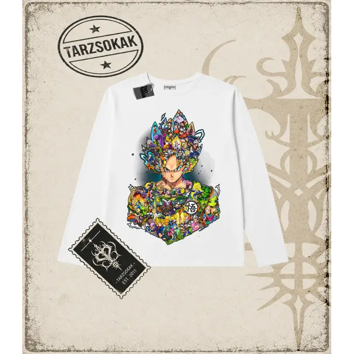 Dragon Ball Anime Baskılı Long Sleeve