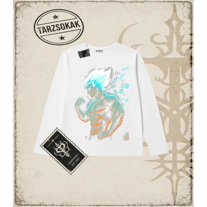 Dragon Ball Anime Baskılı Long Sleeve