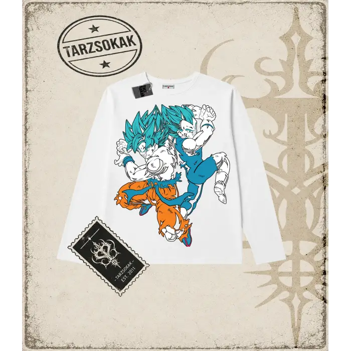 Dragon Ball Anime Baskılı Long Sleeve
