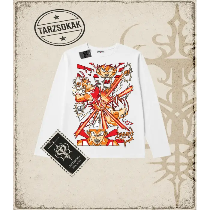 Dragon Ball Anime Baskılı Long Sleeve