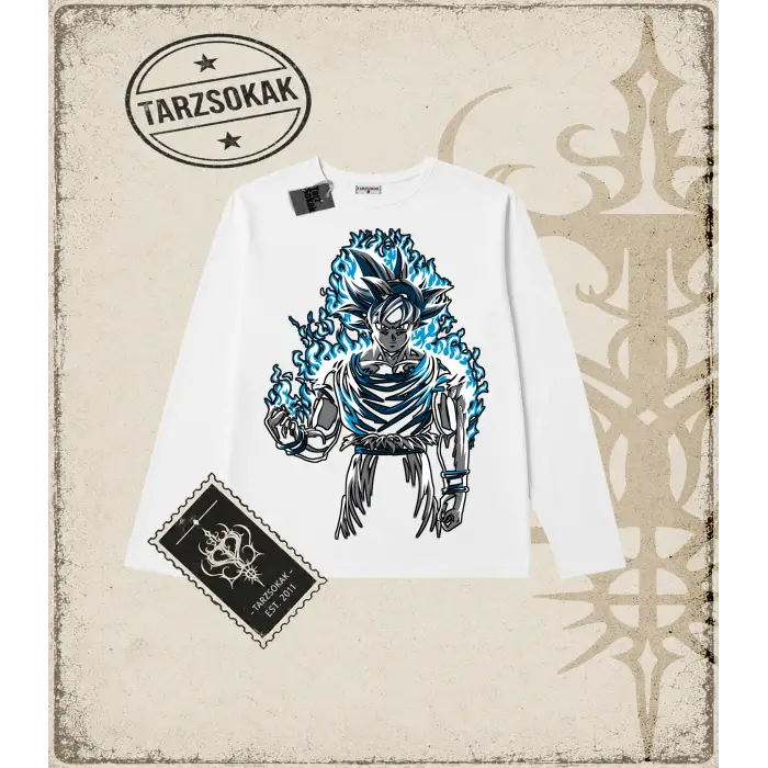 Dragon Ball Anime Baskılı Long Sleeve