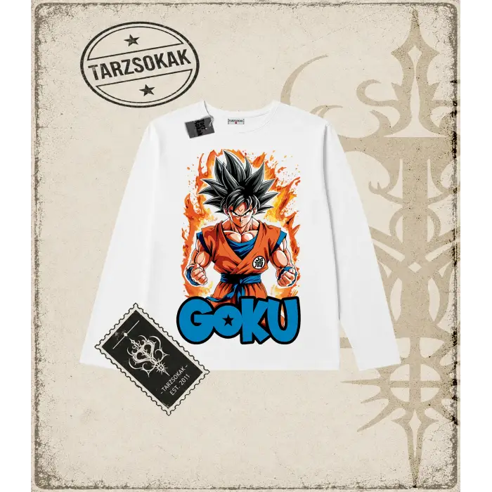 Dragon Ball Anime Baskılı Long Sleeve