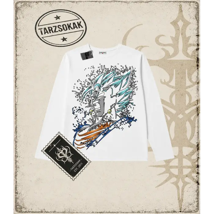 Dragon Ball Anime Baskılı Long Sleeve