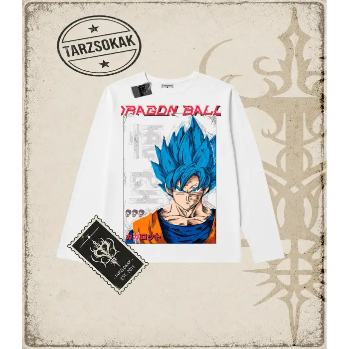 Dragon Ball Anime Baskılı Long Sleeve