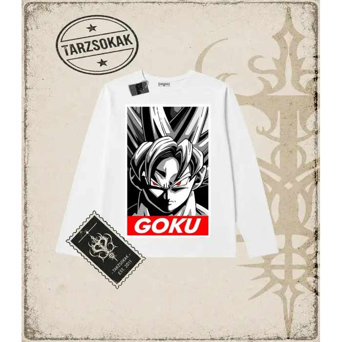 Dragon Ball Anime Baskılı Long Sleeve
