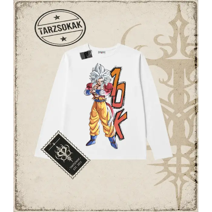 Dragon Ball Anime Baskılı Long Sleeve