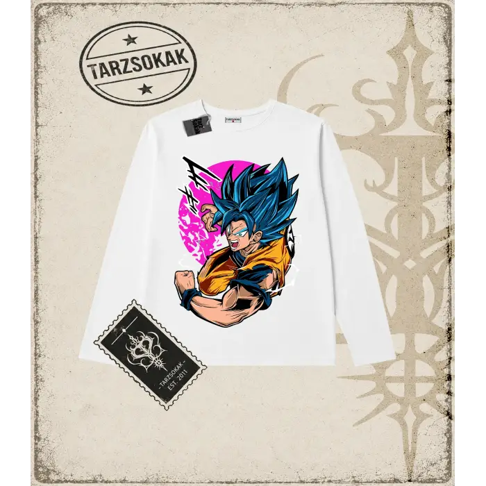 Dragon Ball Anime Baskılı Long Sleeve