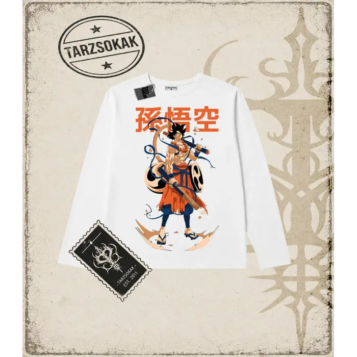 Dragon Ball Anime Baskılı Long Sleeve