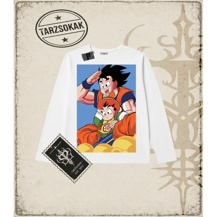 Dragon Ball Anime Baskılı Long Sleeve
