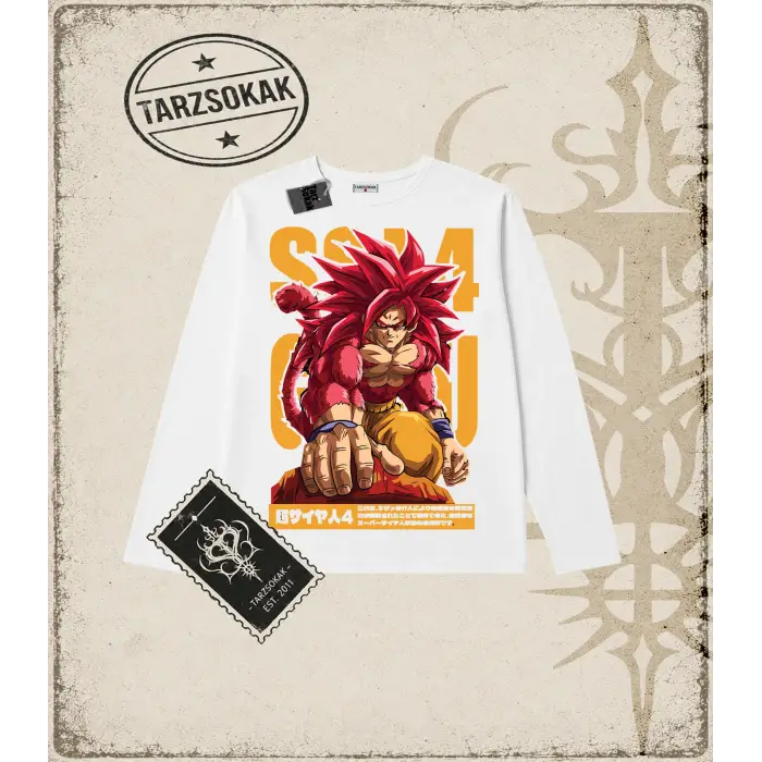 Dragon Ball Anime Baskılı Long Sleeve
