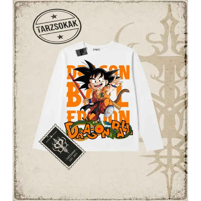 Dragon Ball Anime Baskılı Long Sleeve