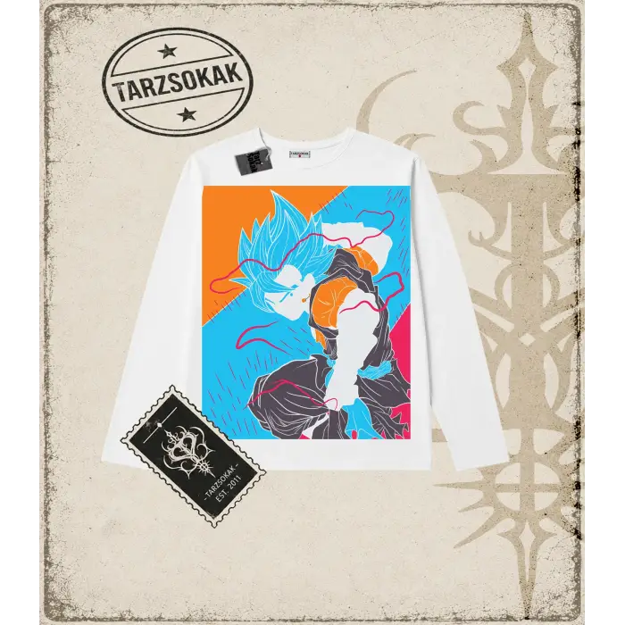 Dragon Ball Anime Baskılı Long Sleeve