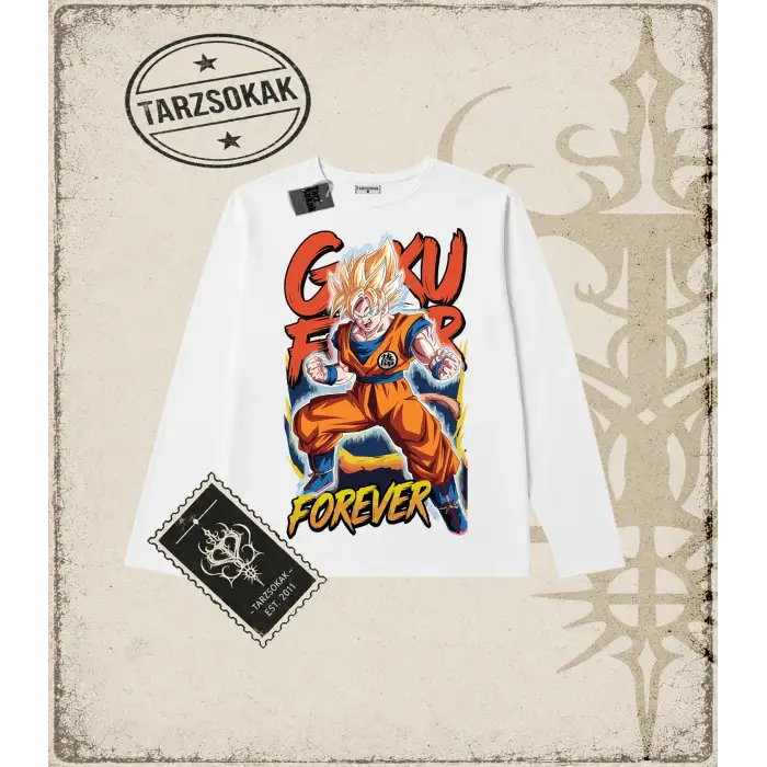 Dragon Ball Anime Baskılı Long Sleeve