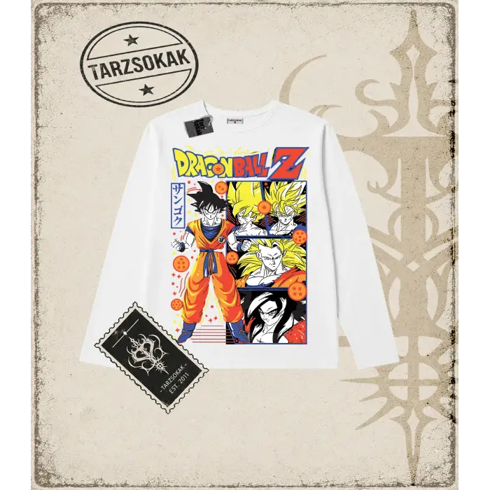 Dragon Ball Anime Baskılı Long Sleeve