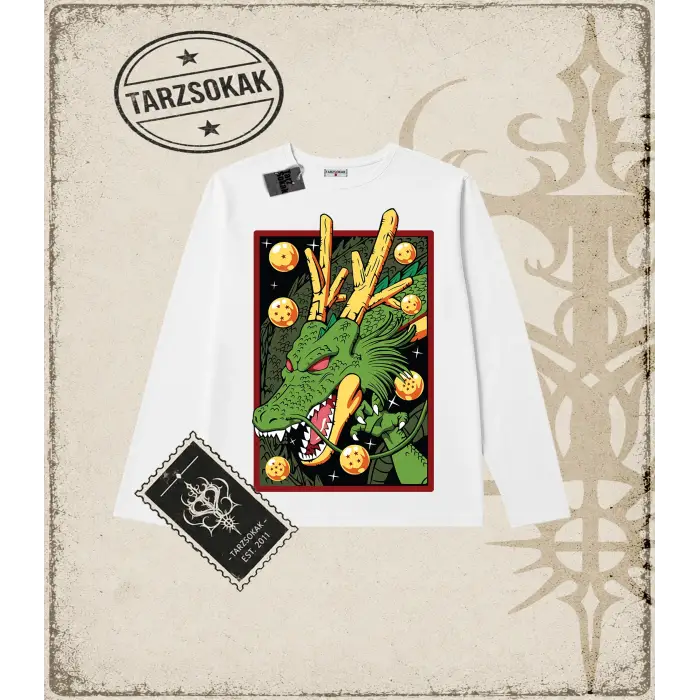 Dragon Ball Anime Baskılı Long Sleeve