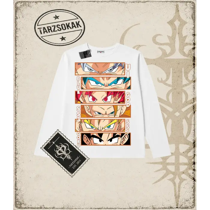 Dragon Ball Anime Baskılı Long Sleeve