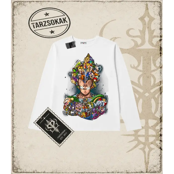 Dragon Ball Anime Baskılı Long Sleeve