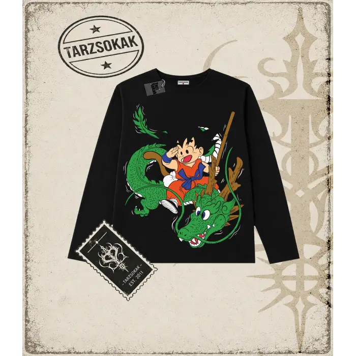 Dragon Ball Anime Baskılı Long Sleeve