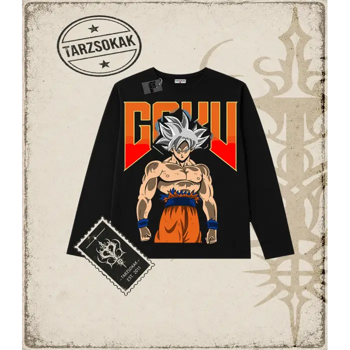 Dragon Ball Anime Baskılı Long Sleeve
