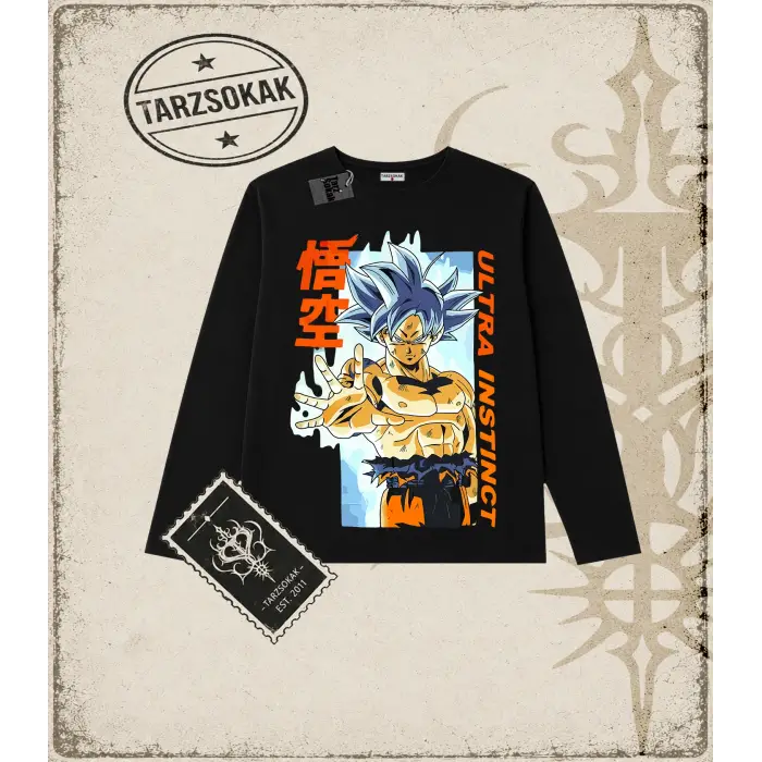 Dragon Ball Anime Baskılı Long Sleeve