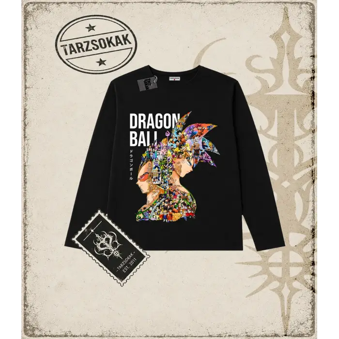 Dragon Ball Anime Baskılı Long Sleeve