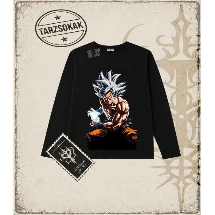 Dragon Ball Anime Baskılı Long Sleeve