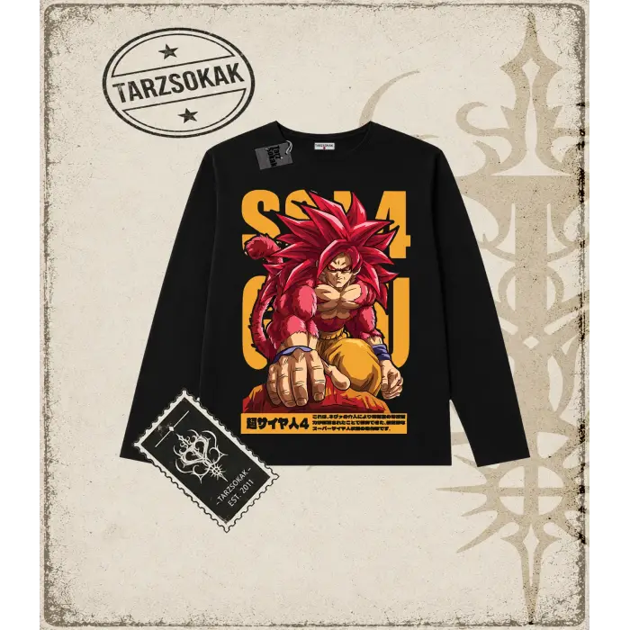 Dragon Ball Anime Baskılı Long Sleeve