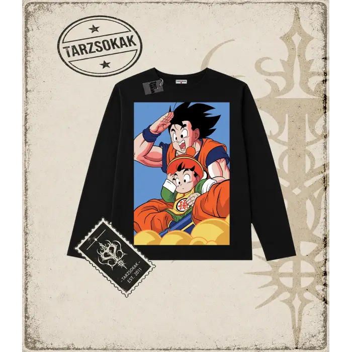 Dragon Ball Anime Baskılı Long Sleeve