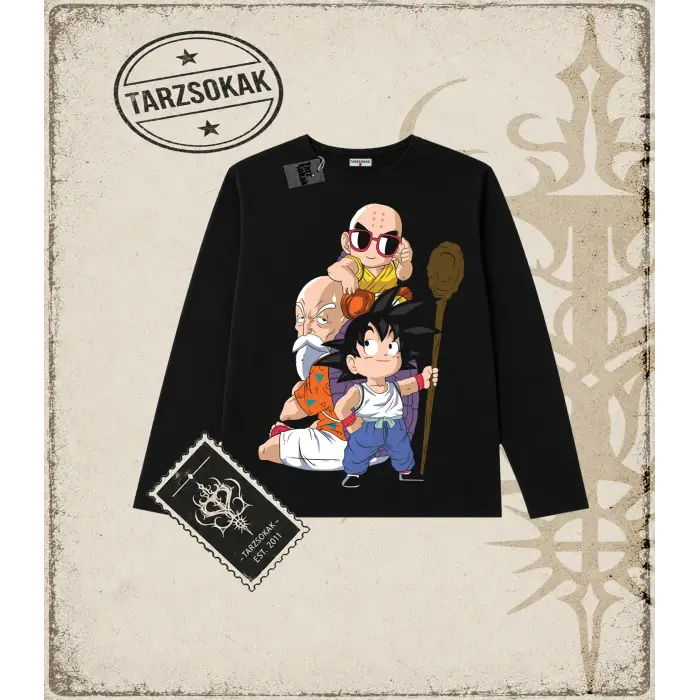 Dragon Ball Anime Baskılı Long Sleeve